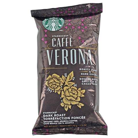 Starbucks Caffe Verona Dark Roast Ground Coffee 2.5 oz 18 count