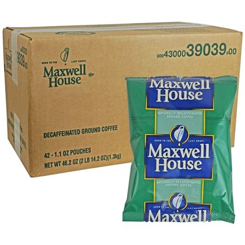 Maxwell House DECAF Ground Coffee 1.1 oz 42 count