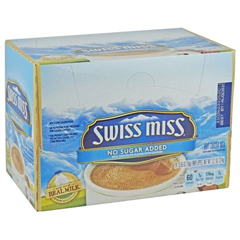 Swiss Miss No Sugar Added Milk Chocolate Hot Cocoa Mix 24 Packets