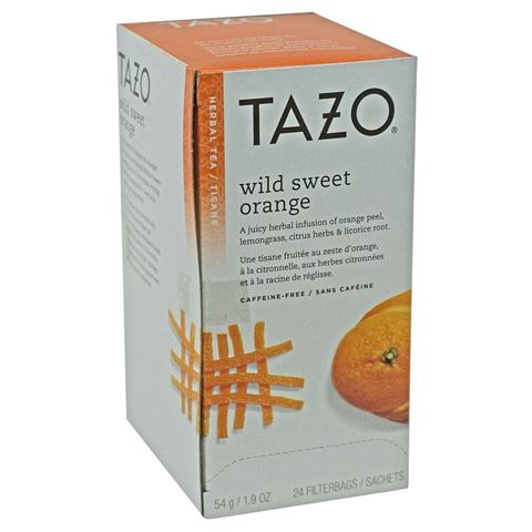 Tazo Wild Sweet Orange Tea Bags 24 Count Box