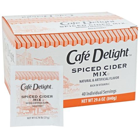 Cafe Delight Spiced Hot Apple Cider Mix: Single Serving Packets 40 count