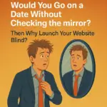 illustration of man looking in mirror